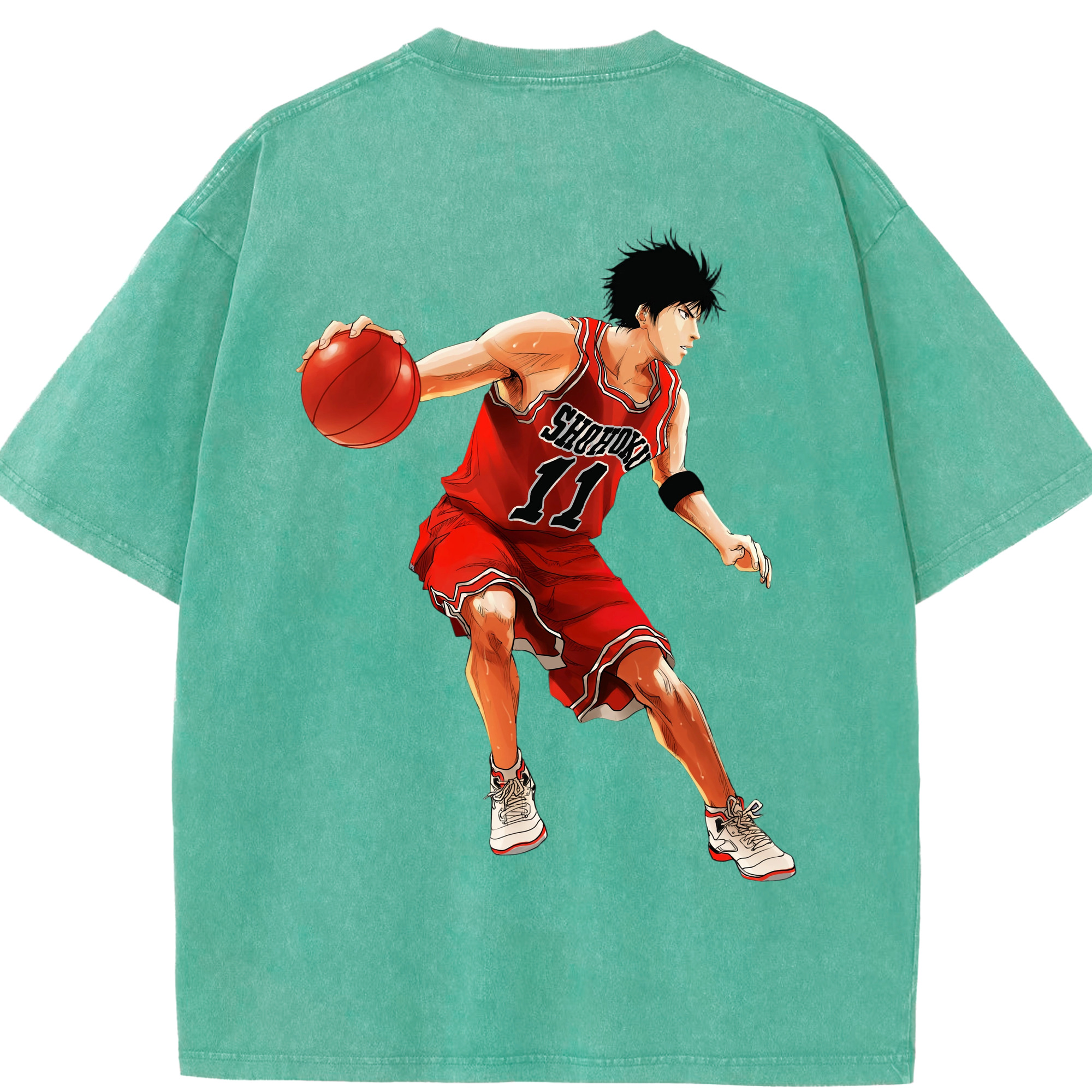 （画像用） SLAM DUNK／スラムダンク 綿100% ヴィンテージ風 半袖Tシャツ（背面プリント）